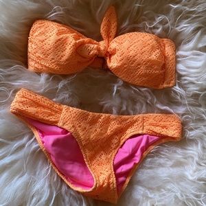 SALE Never worn Victoria’s Secret bikini.  No flaws.  Light neon orange in color